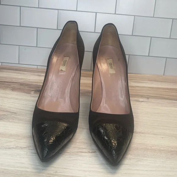 Prada Authentic Black Women's Heels - Picture 2 of 7